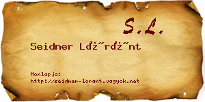Seidner Lóránt névjegykártya