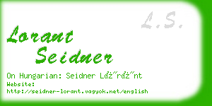 lorant seidner business card